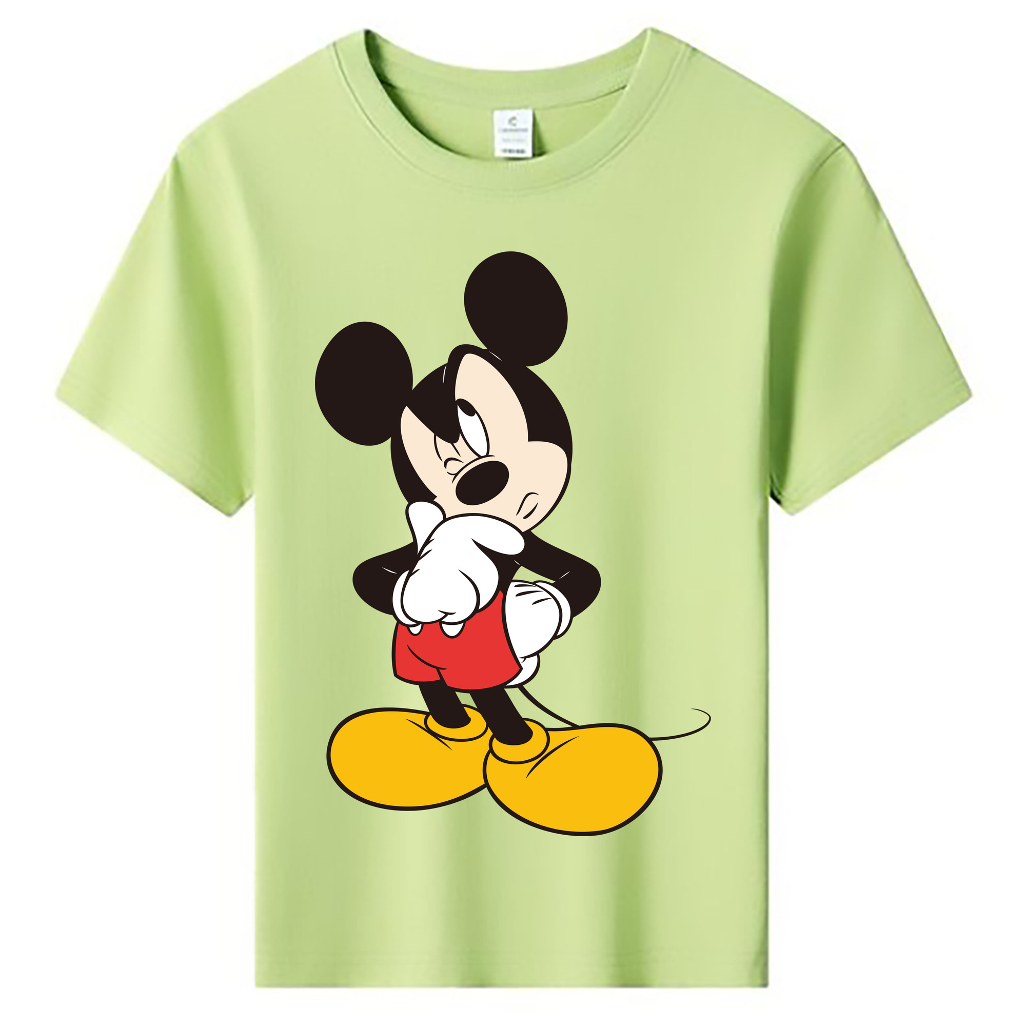 ミッキーマウス Mickey Mouse 綿100％キッズTシャツ（フロントプリント）